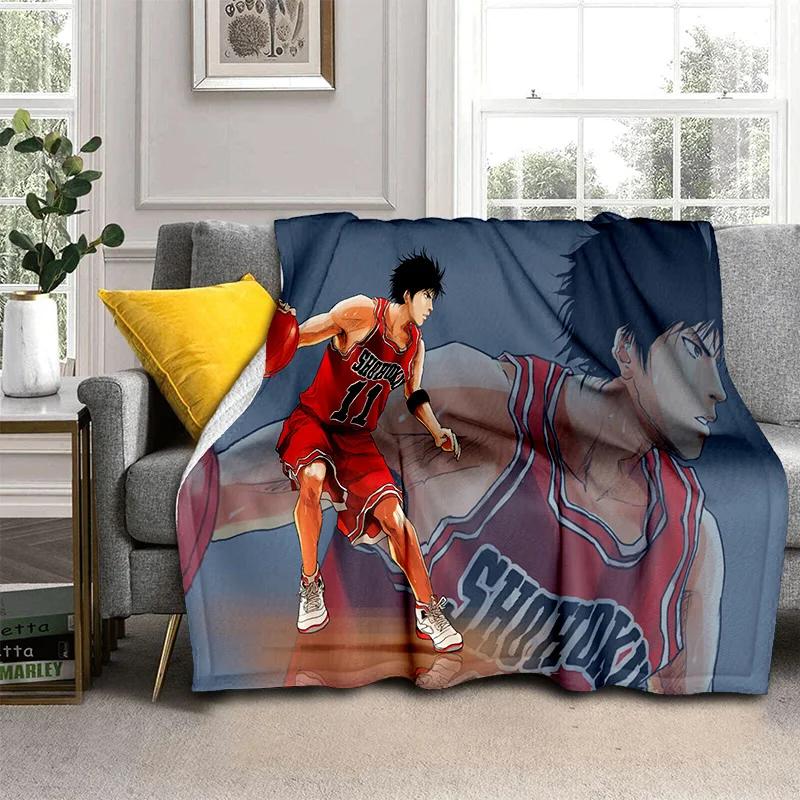 Basketball Anime Slam Dunk Cartoon Blanket,Soft Throw Blanket for Home Bedroom Bed Sofa Picnic Travel Office Cover Blanket Kids