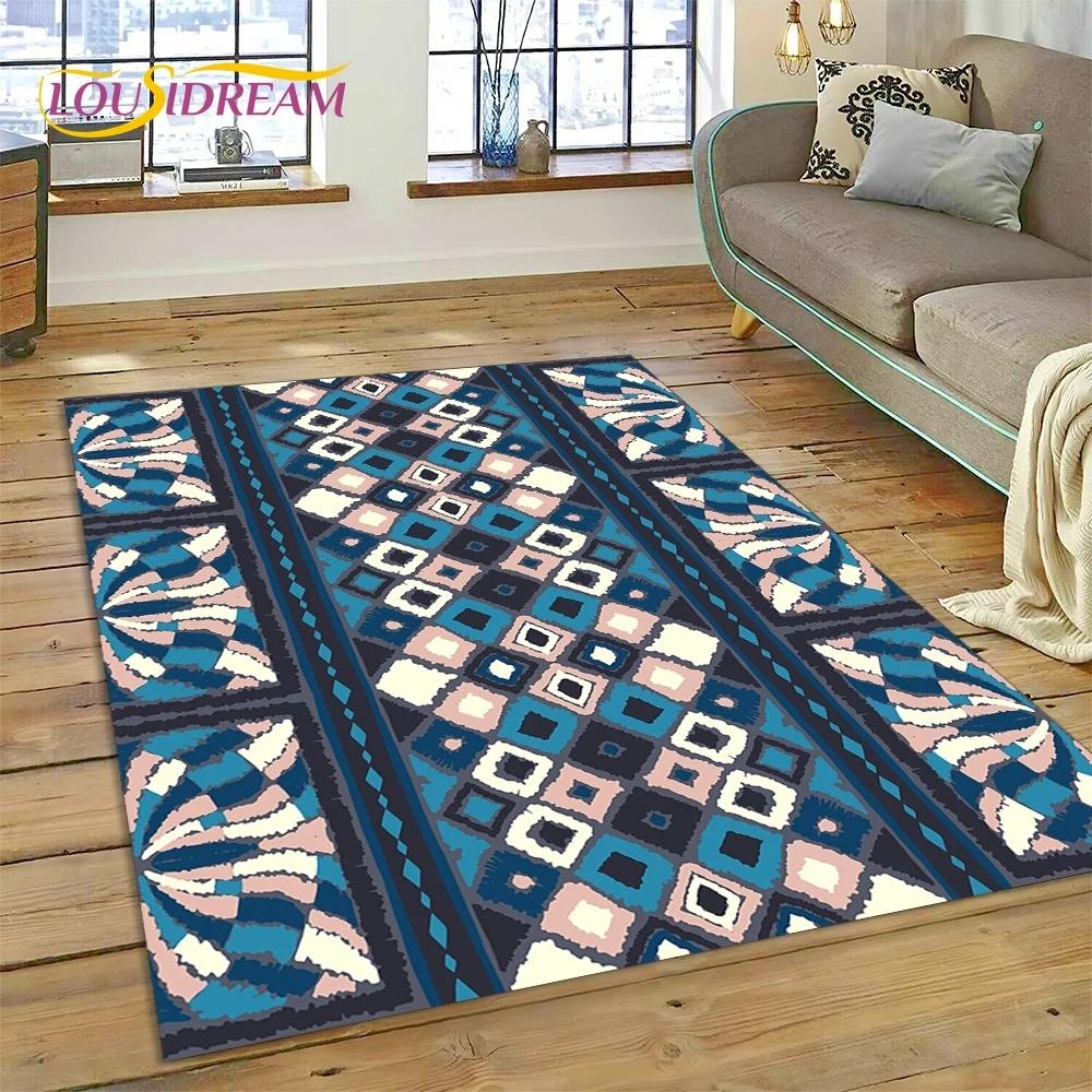Lastest Nordic Turkish Bohemia Celt Rug Carpet for Living Room Bedroom Home Decor,Floor Mat Non-slip Decoration for Sofa Doormat
