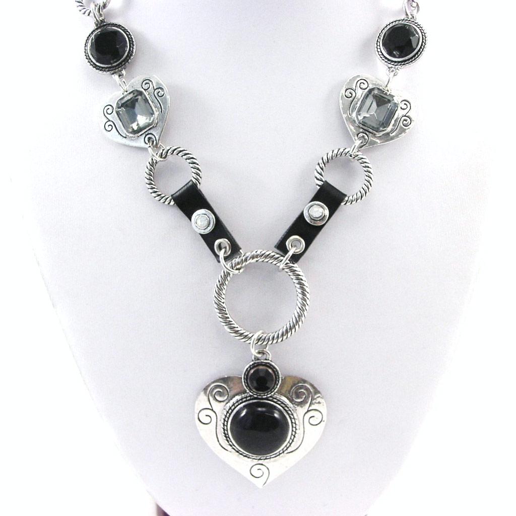 NOA [G5916] - Black 'Love' Designer Necklace