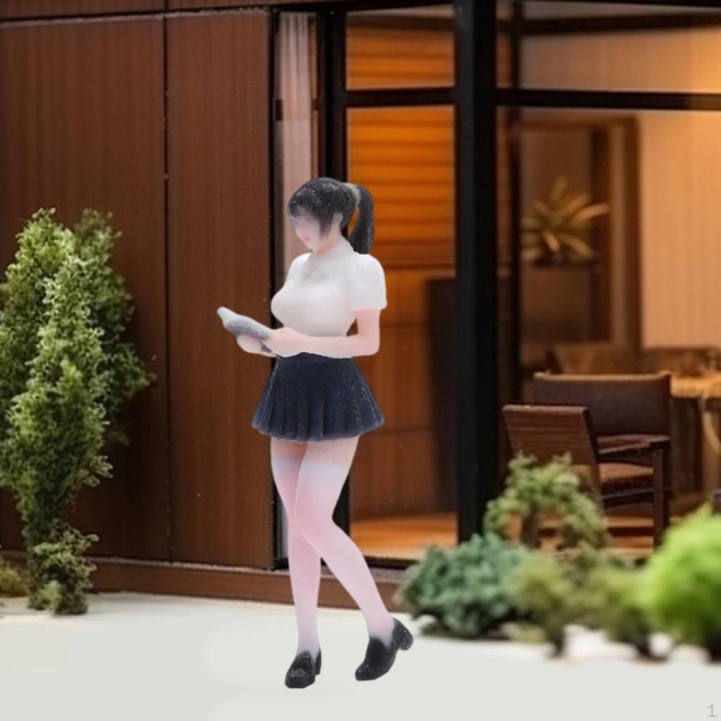 1/64 Female Figure Miniature Human Model for Scene