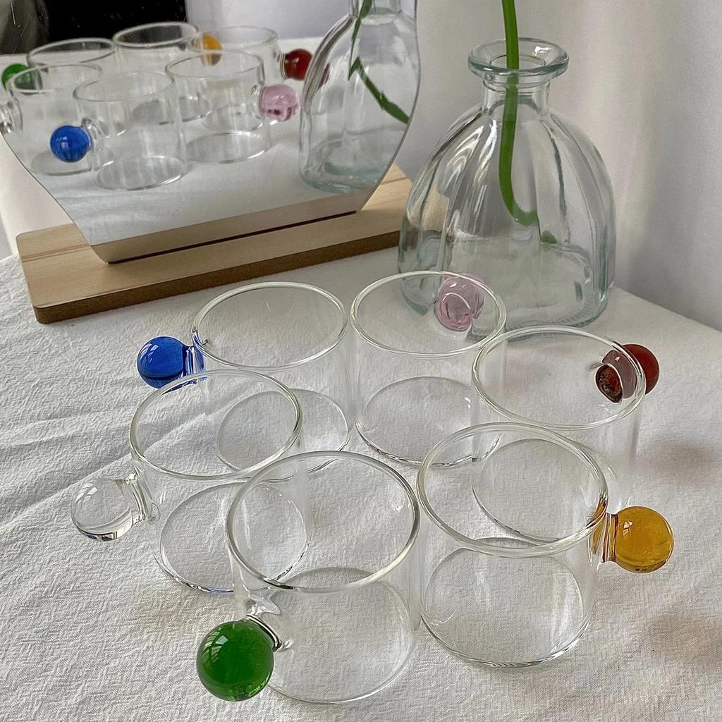 6pcs Pack Small Cups Set Espresso Cups Coffee Mug Tea Cup Set Heat Resistant Glasses Coffee Tea Cups Mugs Milk