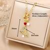 New Creative Zirconia Dolphin Bear Ladies Clavicle Chain Choker Cute Animal Pendant Necklace Aesthetic Neck  Jewelry Fine Gift