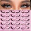 Makeup 5 Pairs Cat Eye Lashes Faux Eyelashes  Eye Elongated False Eyelashes