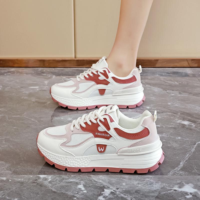 Showing Feet Little Dad Shoes Women's 2025 Spring New Fried Street Heightening Versatile Casual Sports Forrest Gump Shoes AD8802-1