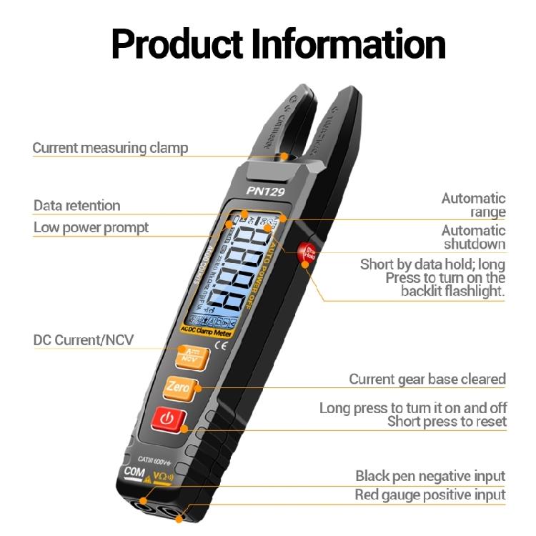 User Friendly Digital Clamp Meter Intelligent Multimeter Testers with High Accuracy & Large Display for Electrical Tasks