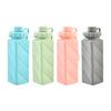 Silicone Foldable Water Bottle 610ml Leakproof Collapsible Water Bottle for Travel Camping Hiking Sports Outdoor BPA Free Portable Reusable Water Cup