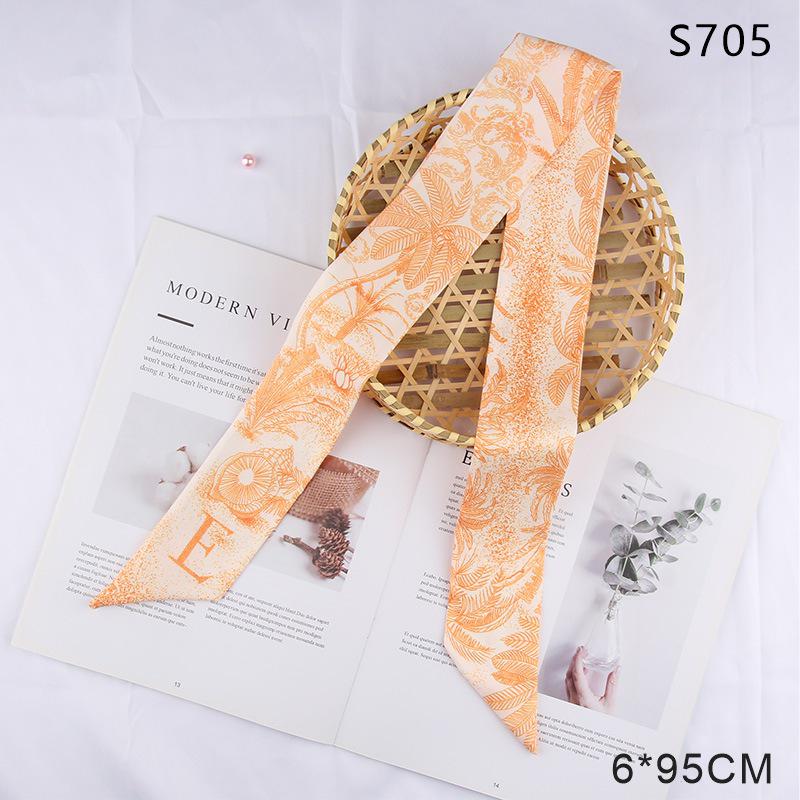 Versatile Vintage Silk Scarf: Hair Tie, Headband, Bag Accessory