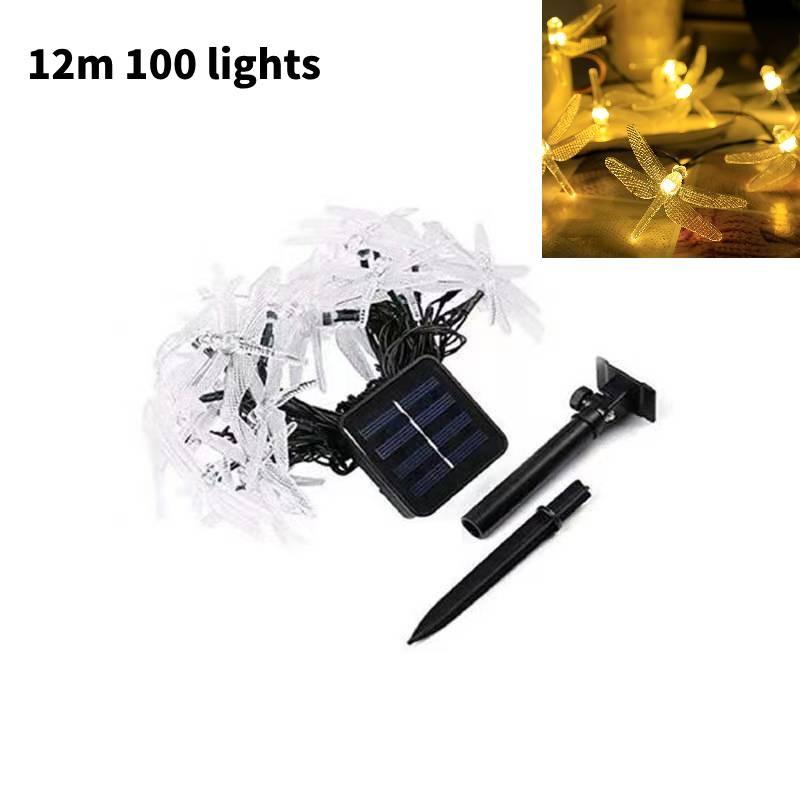 Stunning 20 Led Solar Powered Dragonfly And Butterfly String Lights For Garden Decor