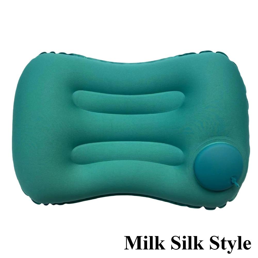 New Camping Inflatable Pillow Travel Pillow for Neck Lumbar Support Outdoor Lightweight Soft Car Pillow Press-to-Inflate Design