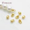10/20 Pcs Clam Shell Bead Tip Ball Chain Connector DIY Bracelets Jewelry Making Supplies 18K Gold Plated Crimp End Bead Findings