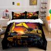 Construction Machinery Set Poster Multiple Sizes Kid'S And Adults' Bedroom Exquisite 3Pc Bedding Set, Gift