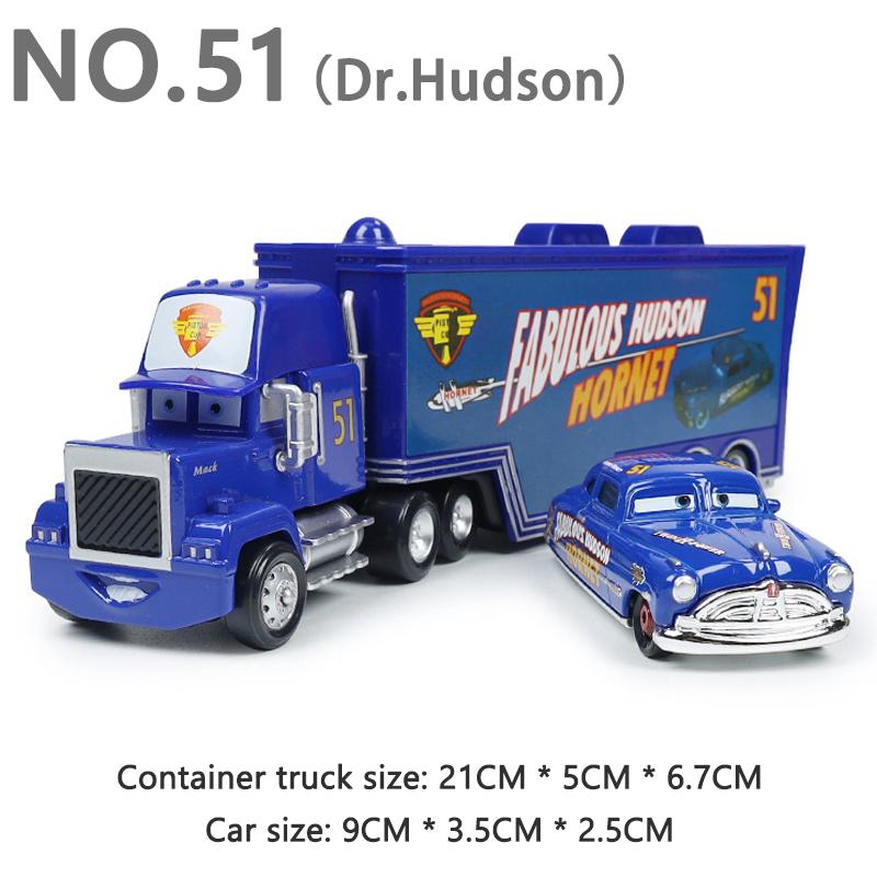 Pixar Cars Truck Model Car 1/55 Die Casting Eugene Carbureski Container Trucks Racing Toy Birthday Gifts Kids Toys Collectibles