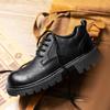 Spring 2025 New Big Head Low-top Couple Men's Shoes Heightening Trend Matte British Style Versatile Tooling Shoes