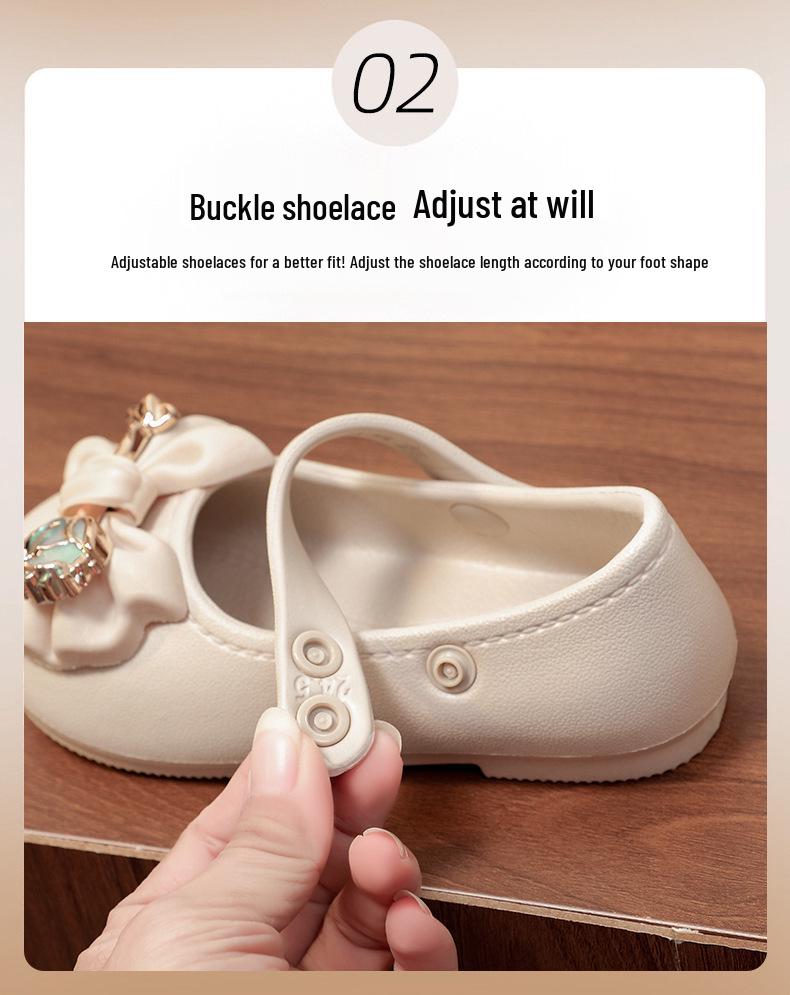 Prinzessinnen-Schleifenschuhe für Mädchen - Rutschfeste, stylische EVA-Flats für Frühling/Herbst