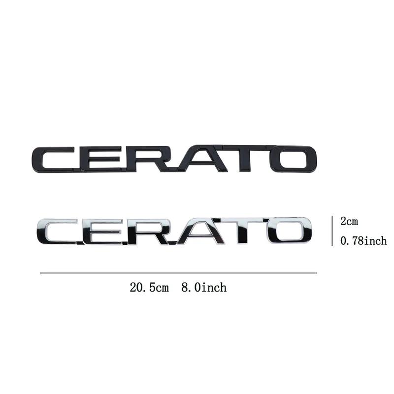 AAAGS1 3D ABS CERATO SORENTO Letter Badge Car Tail Emblem Rear Trunk Decor Sticker for Kia Sportage Rio Soul Picanto Optima Ceed Forte