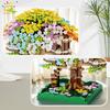 Non-Toxic Mini City Colorful Cherry Blossom Tree House Micro Model Building Blocks Street View Diamond Bricks Toys For Adult Gift
