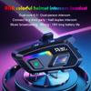 1/2Pcs P20 2X Motorcycle Helmet Intercom Bluetooth Headset Long Standby 1000mAh MP3 Player Waterproof Hands-free Interphone