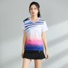 Badminton Clothes Outfit Mens and Womens Latest Short Sleeve Top Printed Tennis Table Tennis Activewear Quick-Drying