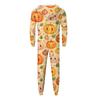 Halloween Printed Family Matching Hooded Long Sleeved Zippered Hooded Jumpsuit Set