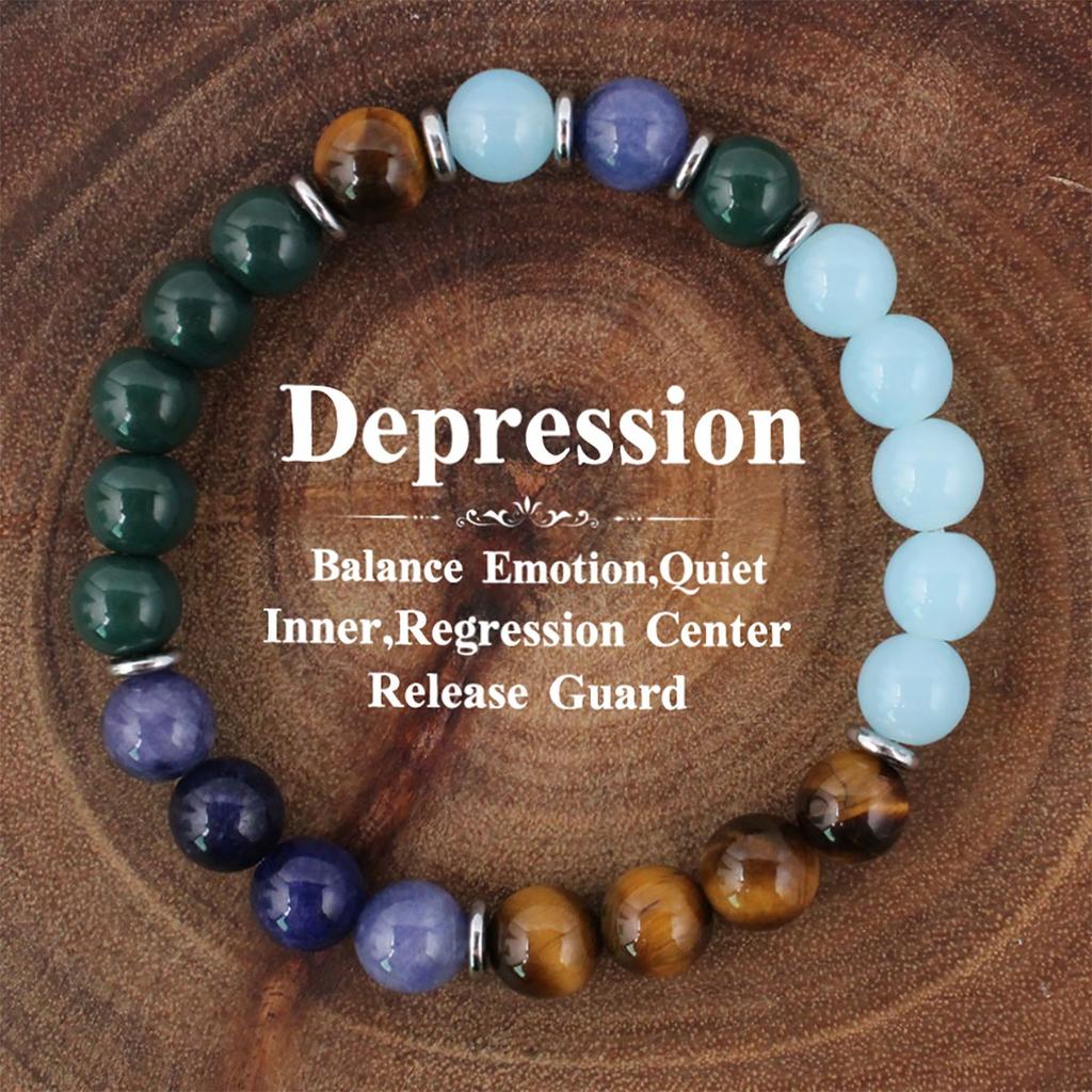 Festive Gifts Tiger Eye Sodalite Malachite and Aquamarine Beaded Bracelet Multicolor Fashion Jewelry for Daily Wear Simple Versatile Accessory