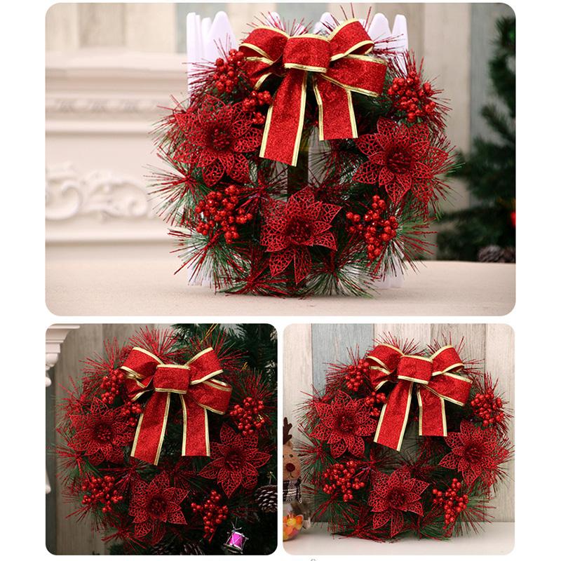 Artificial Christmas Wreath Colorful Beautiful Wall Window Door Wreath For Front Door Party Décor