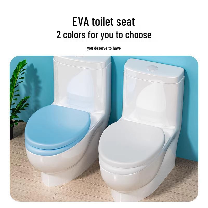 Retro Thickened Soft Foam Toilet Seat Ring - Comfortable, Colorful Design