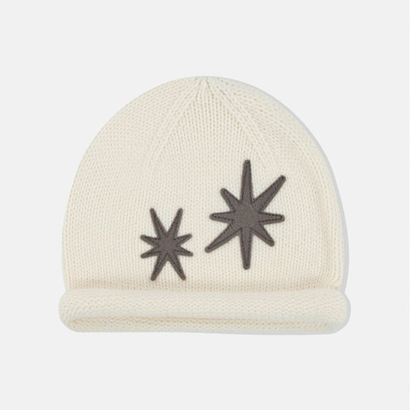 

SUNLOVE Flare Roll Brim Beanie Ivory OS