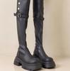 Two wear thick-soled boots women's 2026 autumn and winter new versatile thick heel velvet thick leg circumference boots knight over the knee boots