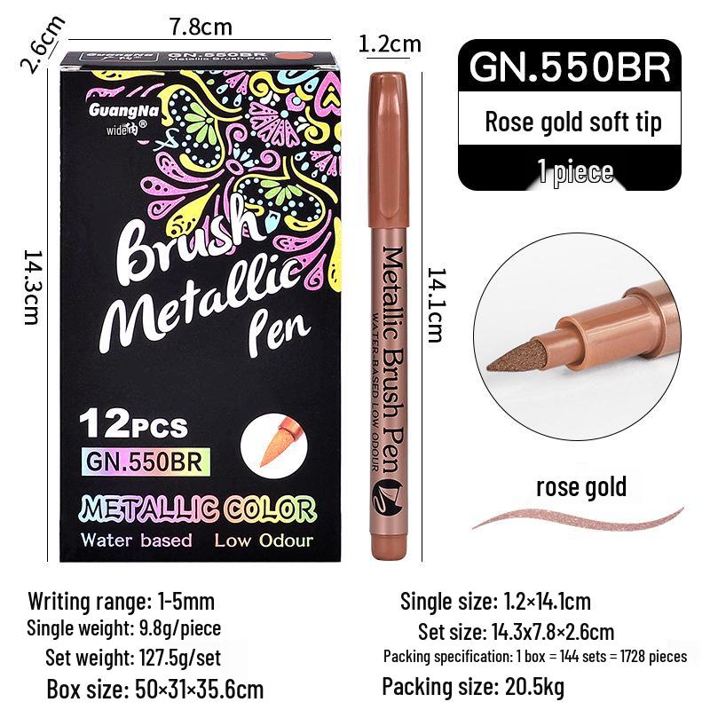 Metallic Color Craft & Graffiti Soft Tip Pen - 550B Signature & Sealing Wax DIY Marker