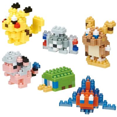 Kawada Nano Block Mini Nano Pokemon Electric Type NBMC_08S 1BOX = 6 Pieces, 6 Types In Total