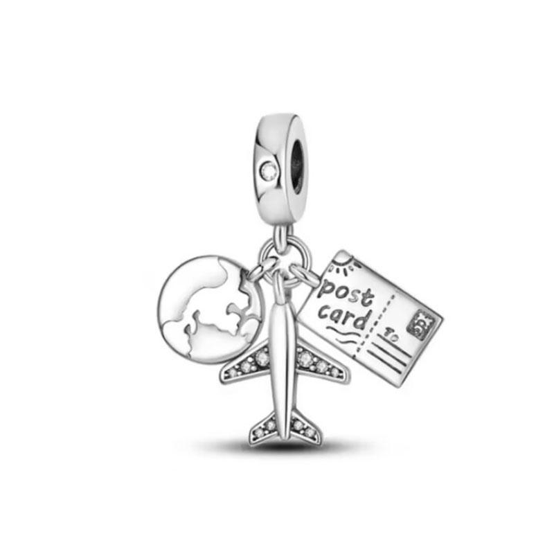 New Copper Four-Leaf Clover Lucky Grass Pendant Bead Diy Fit Original Pendant Charm Bracelet Women Fashion Jewelry