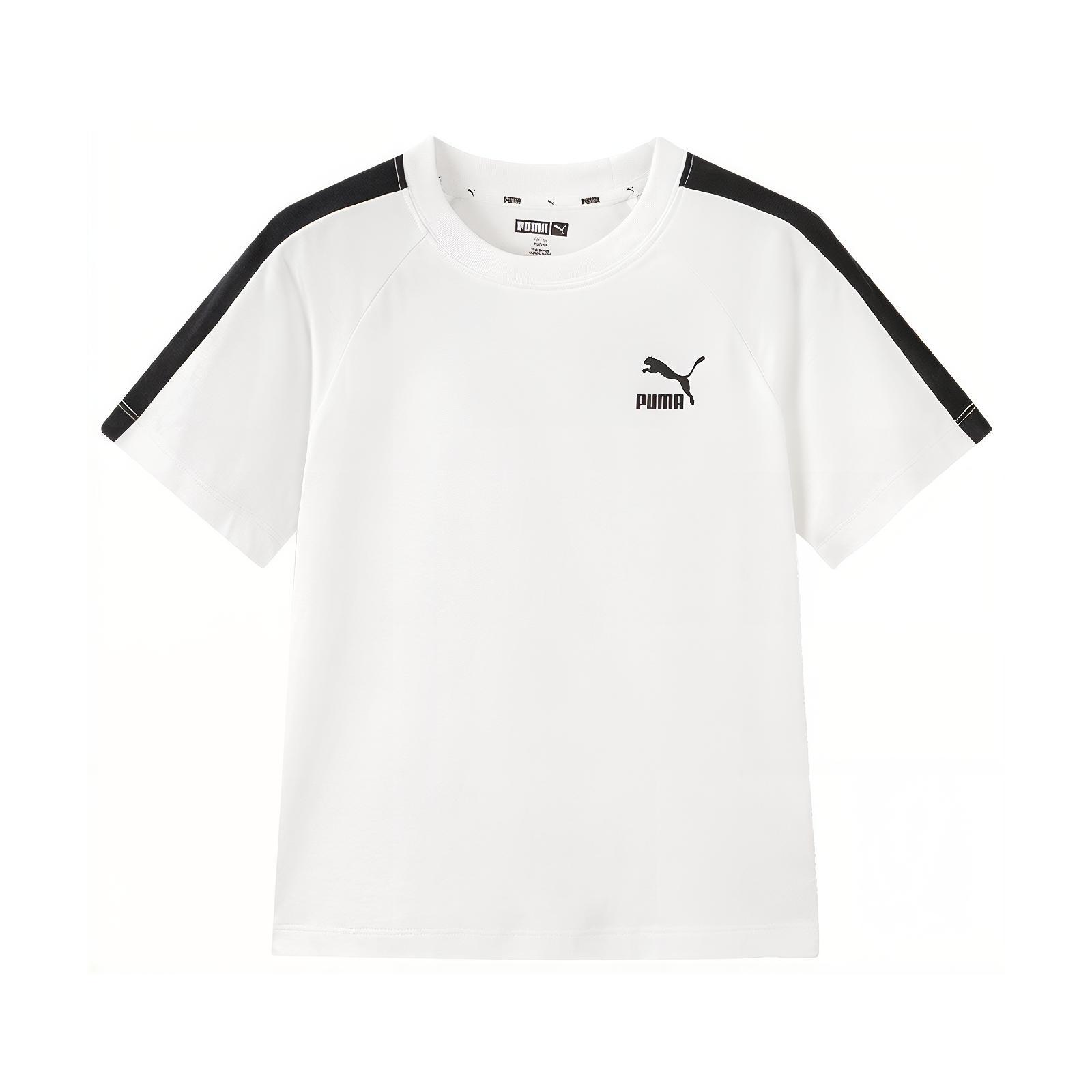 PUMA SportstyleT7 T Shirt Raw White Kids  353925117203-10101 110