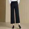 Pastel Early Autumn Elastic Waist Straight Leg Casual Pants for Women