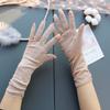 Lengthen Women Sunscreen Gloves Thin Summer Driving Mittens Sun Protection Riding Gloves  Ladies