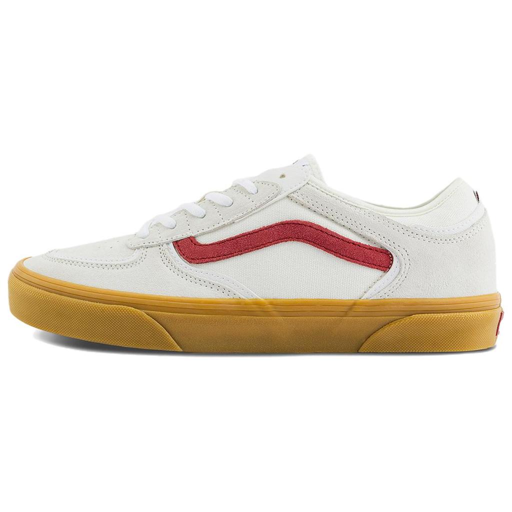Vans Skate Rowley Comfortable Fashion Low-Top Skate Shoes Unisex Sneaker White Red Brown VN0A2Z3O6LQ