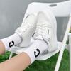 2025 Summer Girls' White Casual Breathable Running Shoes - Versatile Thick Sole Dad Sneakers