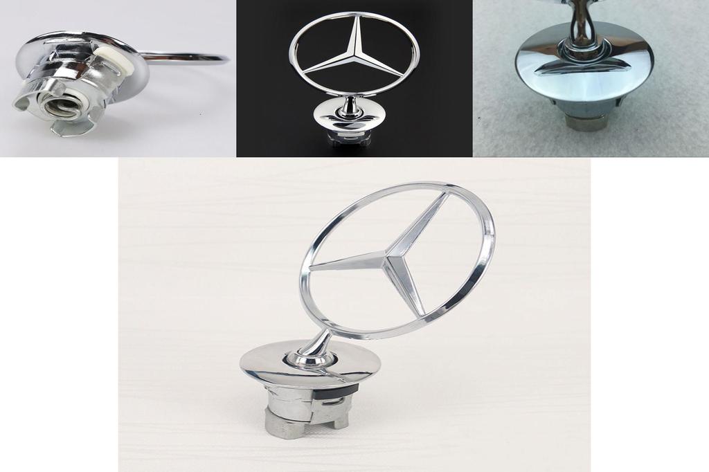 Premium Mercedes Benz Chrome Logo Hood Badge Emblem For Classic And Modern W201 W124