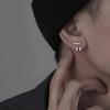 Boucles d'oreilles à clous pour hommes, bijoux de personnalité Unique, galvanoplastie, couleur argent, à la mode