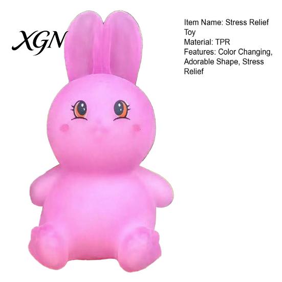 Sensory Squeeze Toy Color Changing Strawberry Simulated Fruit Bunny Duck Love TPR Stress Heart Ball Anxiety Relief Fidget