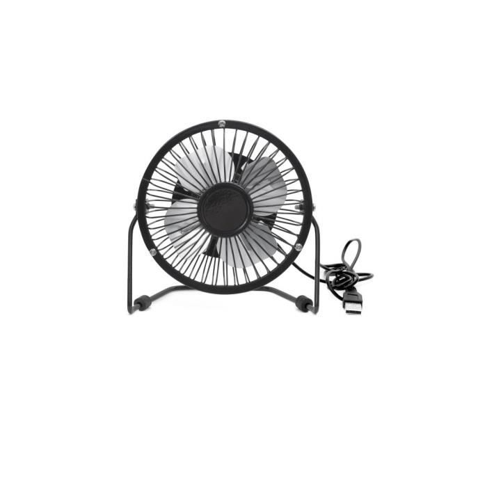Desk Fan - Kikkerland - US143-BK - USB - 360° Rotation - Compact and Lightweight