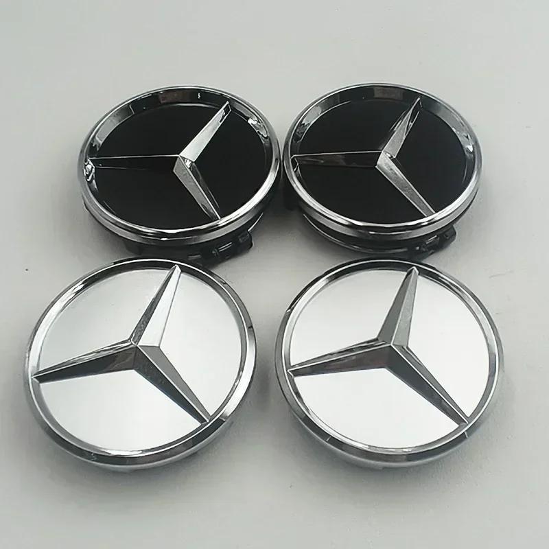 Para Mercedes Benz 4 peças 60mm Calotas Centrais de Roda para Jantes de Carro Para Mercedes Benz A B C E S CLA CLS GLK ML GLA GLB GLC GLE Acessórios DP1