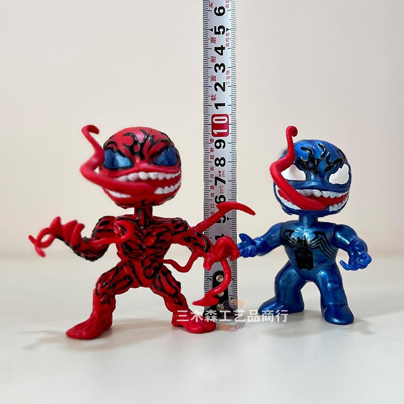 6 Styles Spider-Man Venom Deadpool Action Figure Model Ornament Cake Topper Collectible Blind Box Fine Detail