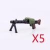 5 CM WWII Militære Byggeklosser Amerikansk Tysk Sovjetisk Soldatfigurer Våpentilbehør Våpen Pistol Sniperskjerp Belte Minikloster MOC