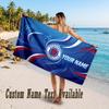 Rangers FC Design Beach Towel Custom Text Large Towel for Beach Vacation