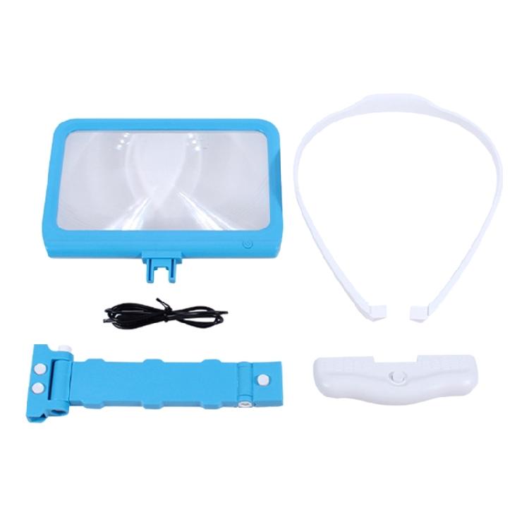 LED Handsfree Loupe Lighted Magnifying Glass Neck Hanging/Desktop/Handheld For Senior Sewing Reading