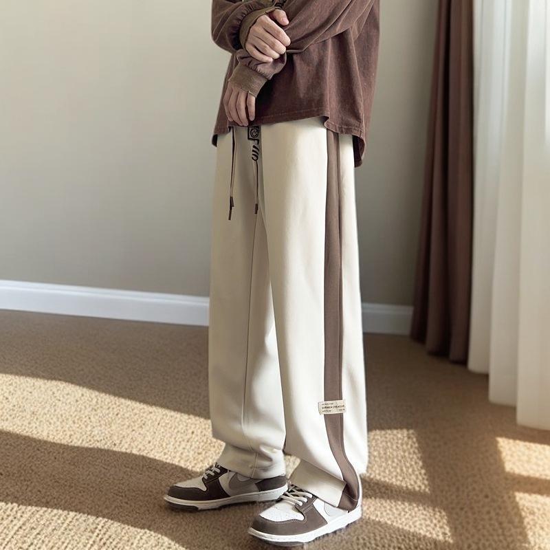 Spring/Summer Plus-Size 2-300 Jin Unisex High-Street Wide-Leg Sweatpants - Casual, Sports-Style, Straight Leg.