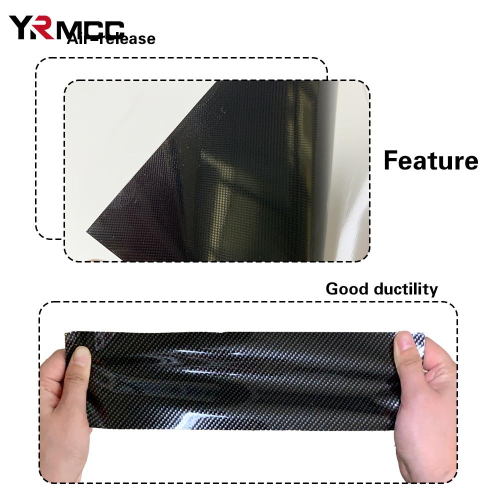 Glossy 9D Carbon Fiber Vinyl Wrap Car Stickers Films Self Adhesive Air Release Channels for Auto Motorcycle Decal Accessories