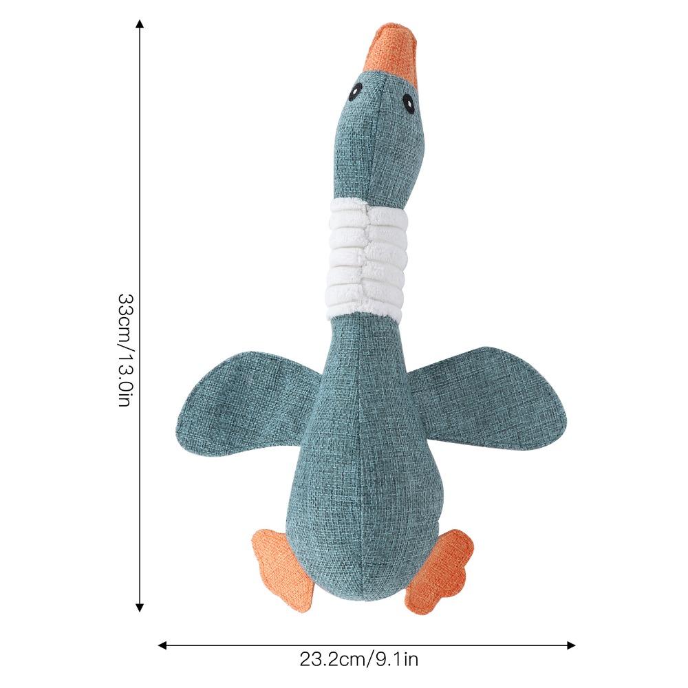 Linen Fabric Goose Pet Toy Plush Surface Cat Molar Toy Durable Bite Dog Chew Toy Boredom Relief