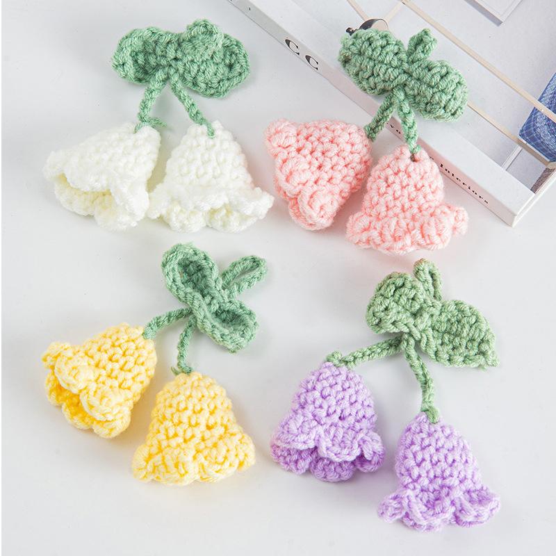 

Knitted Bell Orchid Decorations For Mobile Phone Bags Keys DIY Pendants Accessories