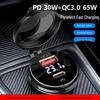 Cross-border Car Charger with PD+QC3.0, Voltage Display & Modified USB Charging